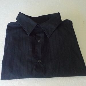 Perry Ellis Black Long Sleeve Shirt